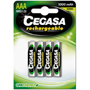 CEGASA PILA RECARGABLE AAA 1000mAh 4-PACK 104372